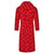 Women's Hooded Dressing Gown back - Pink Diamond | Bown of London